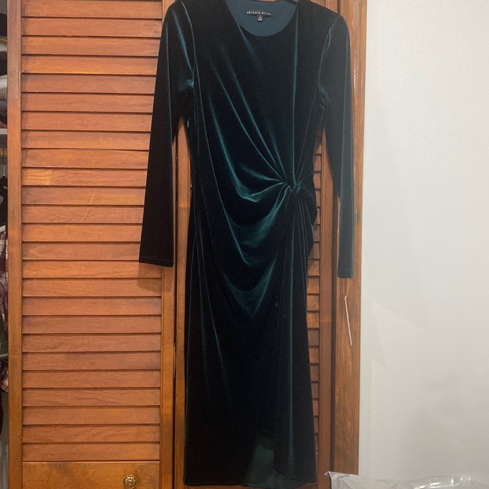 velvet green dress